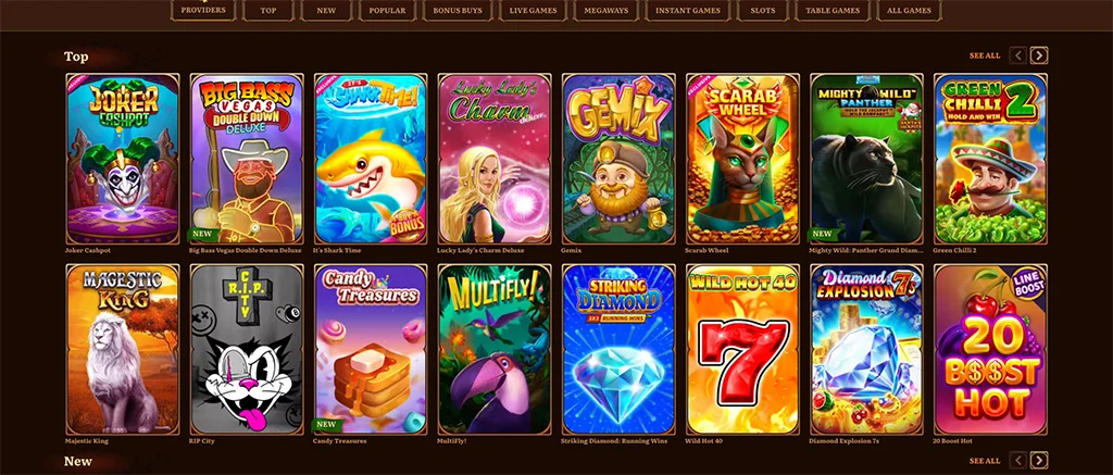 Juegos de Wild Robin Casino